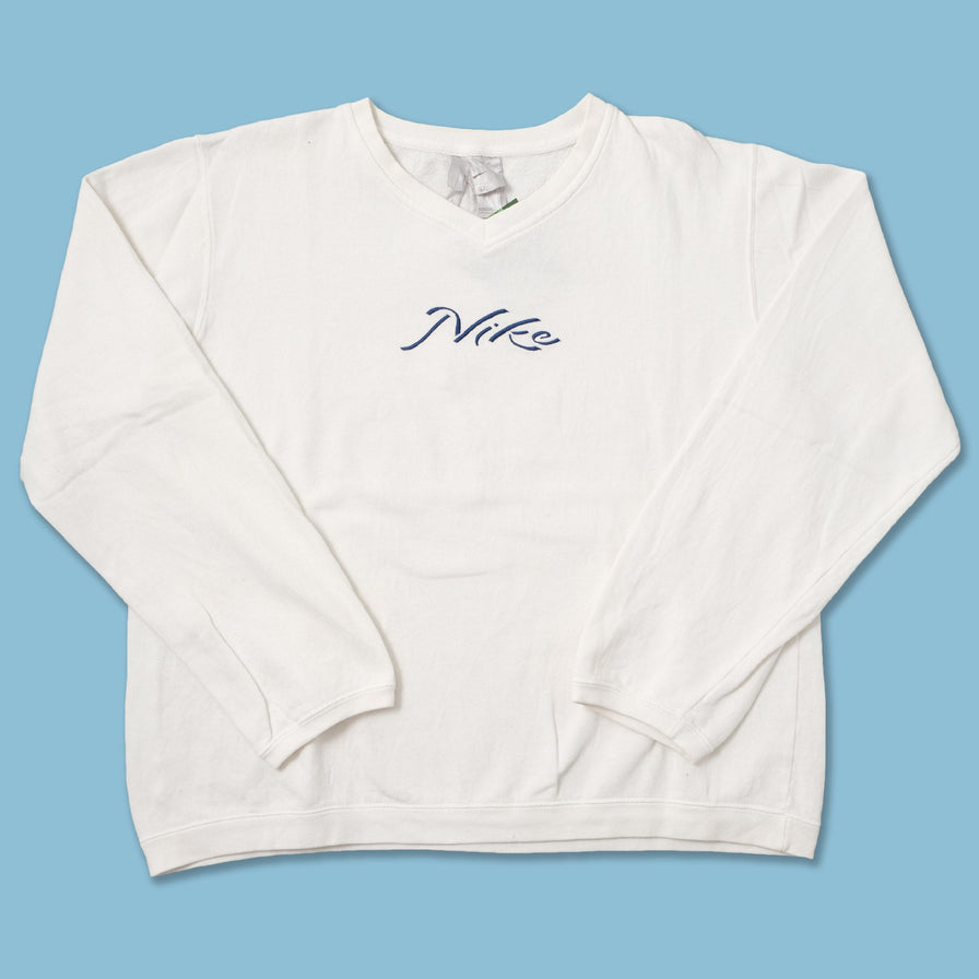 Vintage Nike V-Neck Sweater Large 