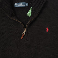 Vintage Polo Ralph Lauren Q-Zip Knit Sweater Large 