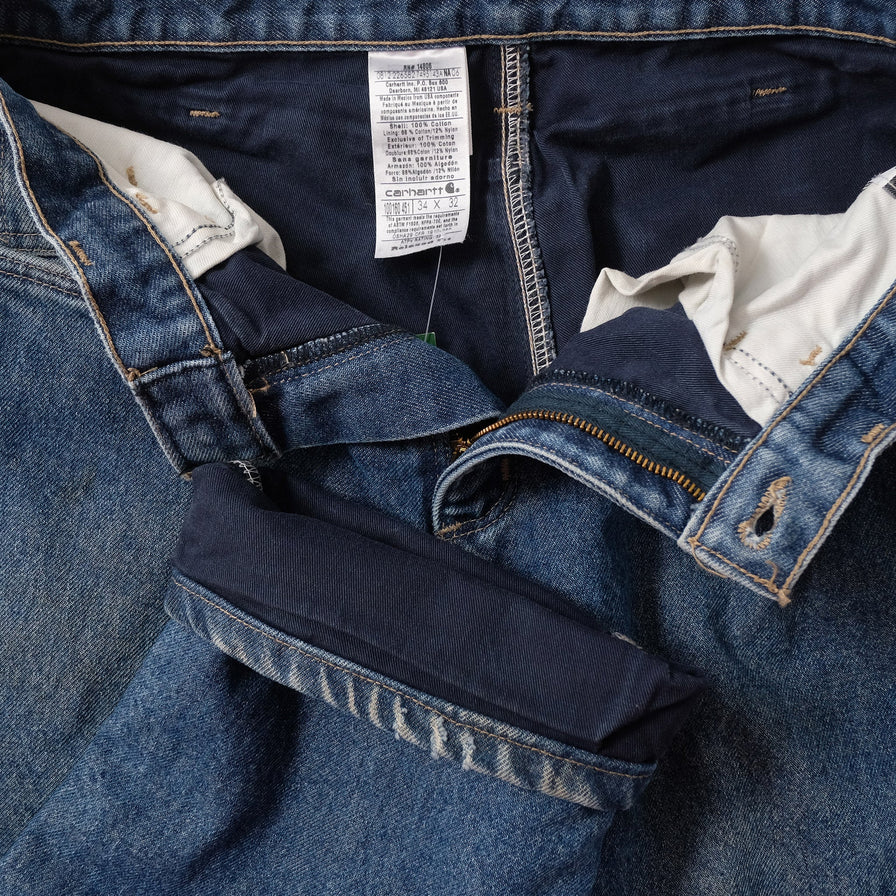 Vintage Carhartt Lined Denim Pants 34x32 