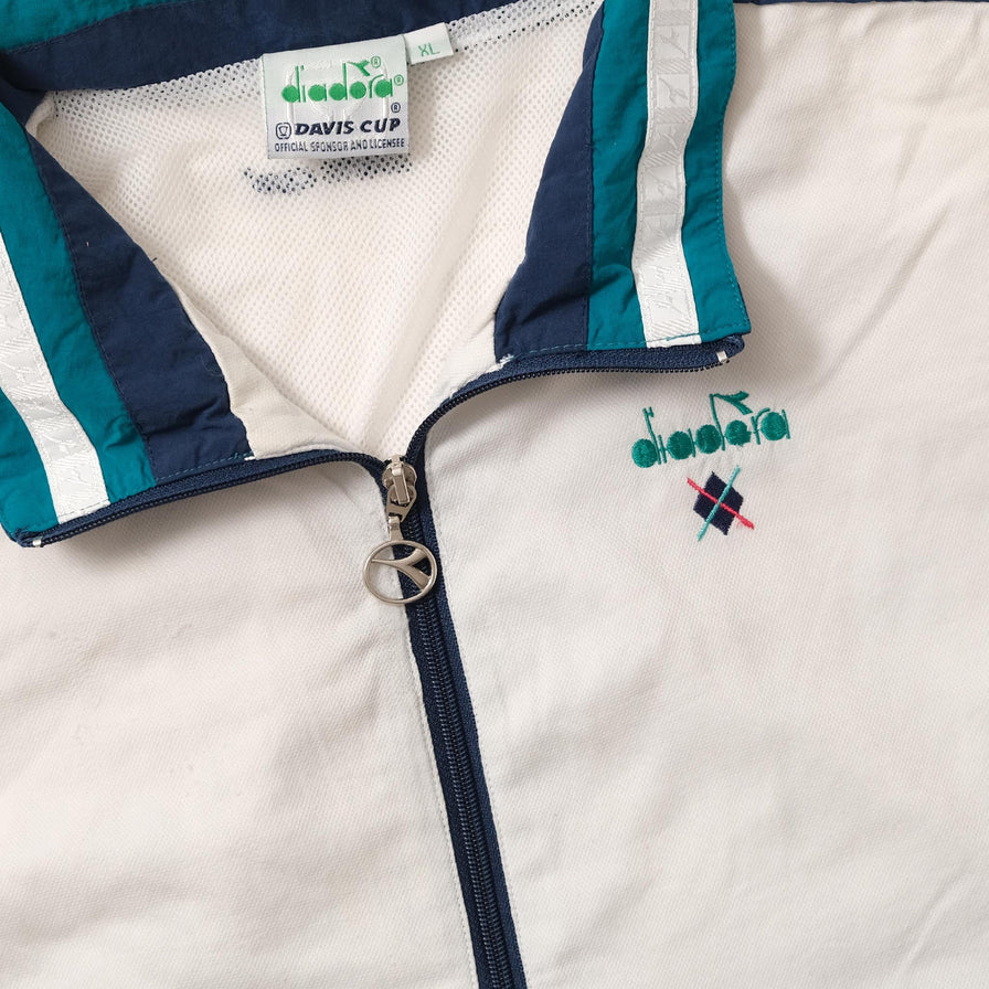 Vintage Diadora Davis Cup Track Jacket Medium 