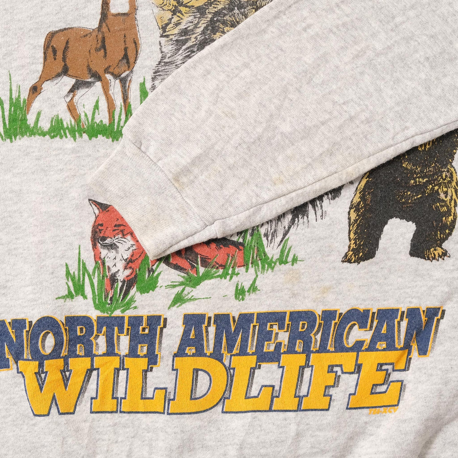 Vintage North American Wildlife Sweater Large 