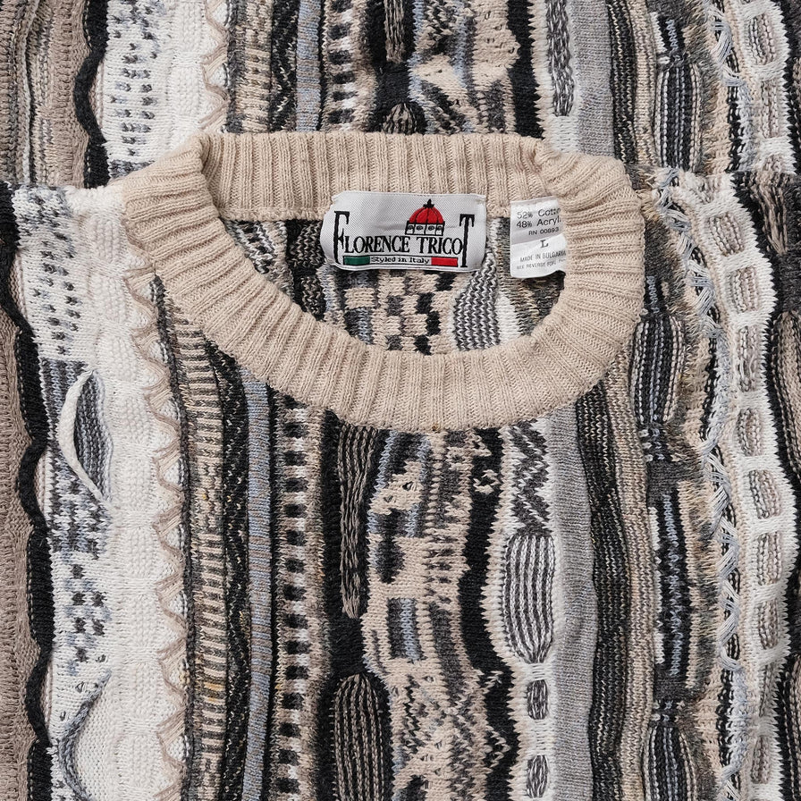 Vintage Coogi Style Knit Sweater Large 