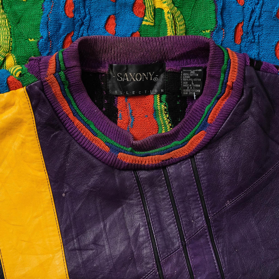 Vintage Saxony Coogi Style Sweater Large 