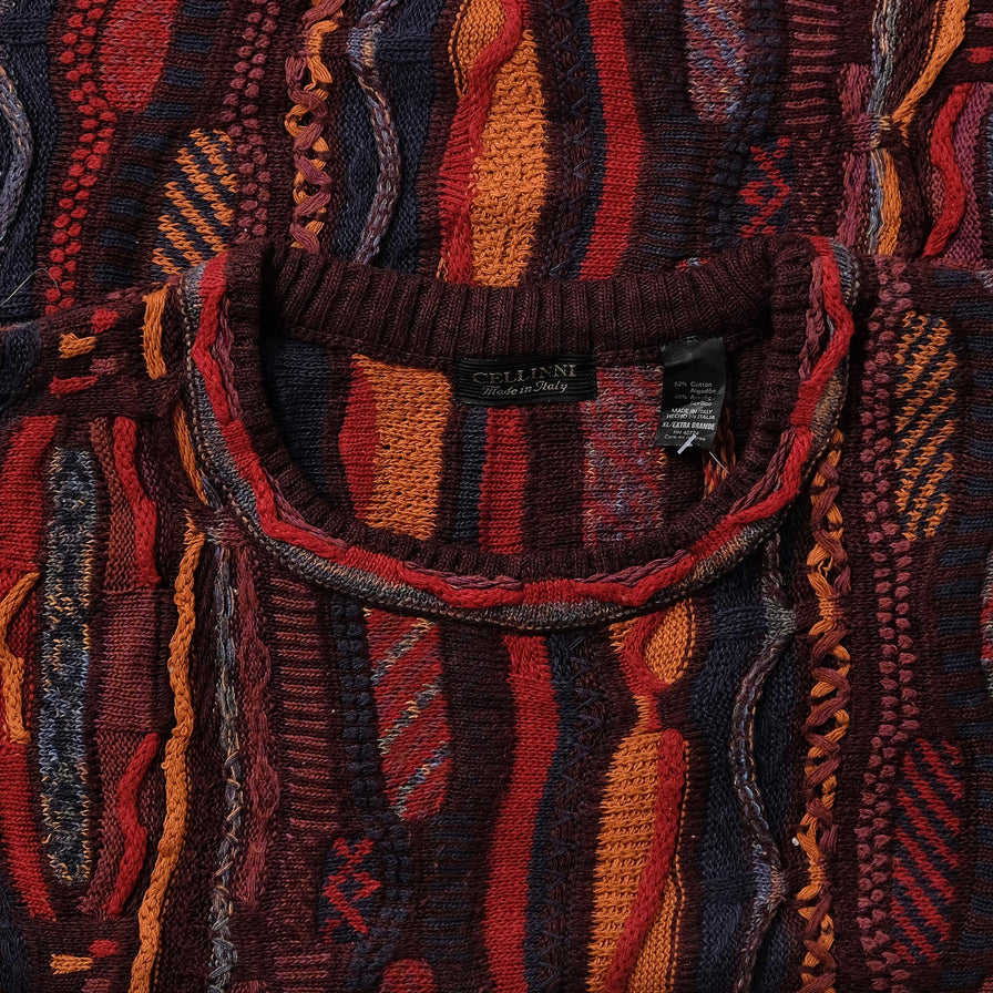 Vintage Coogi Style Knit Sweater XLarge 