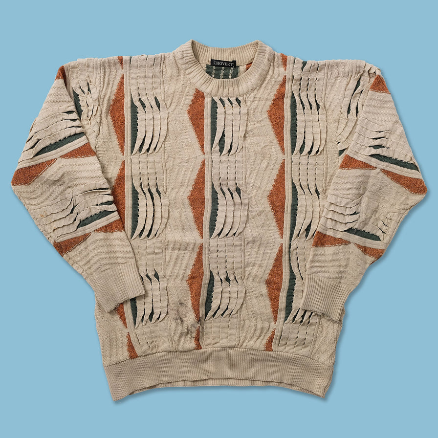 Vintage Coogi Style Knit Sweater Medium 
