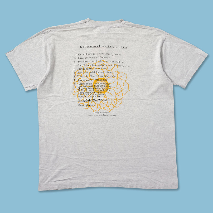 Vintage Sunflower House T-Shirt XLarge - Double Double Vintage