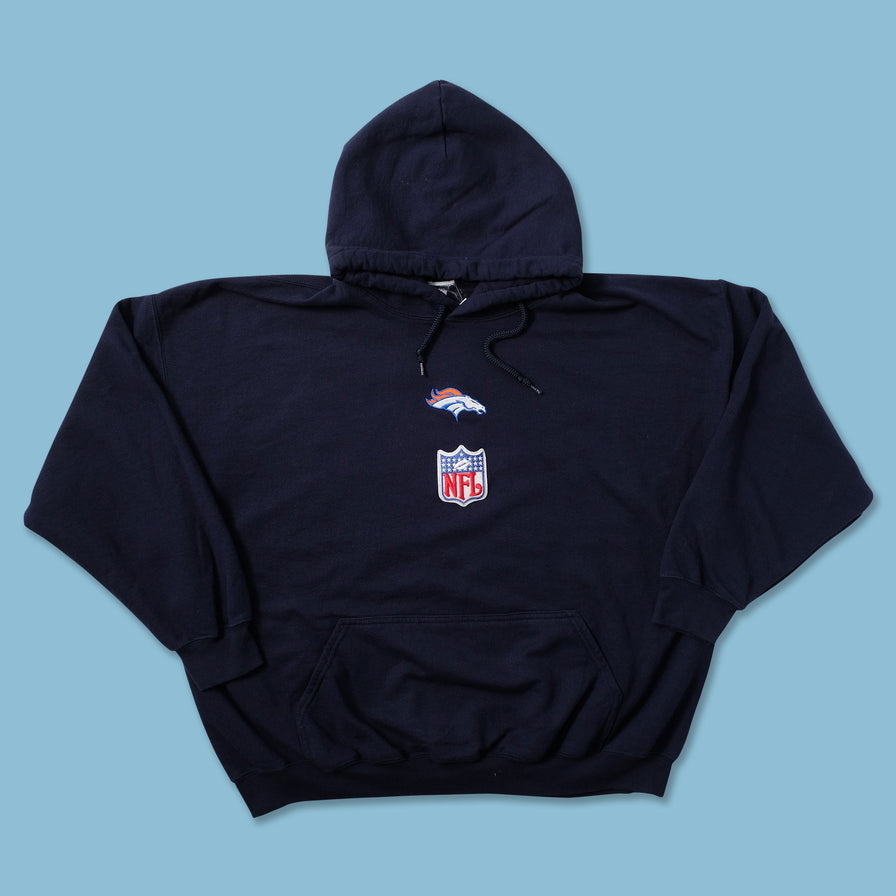 Vintage Denver Broncos Hoody XLarge - Double Double Vintage