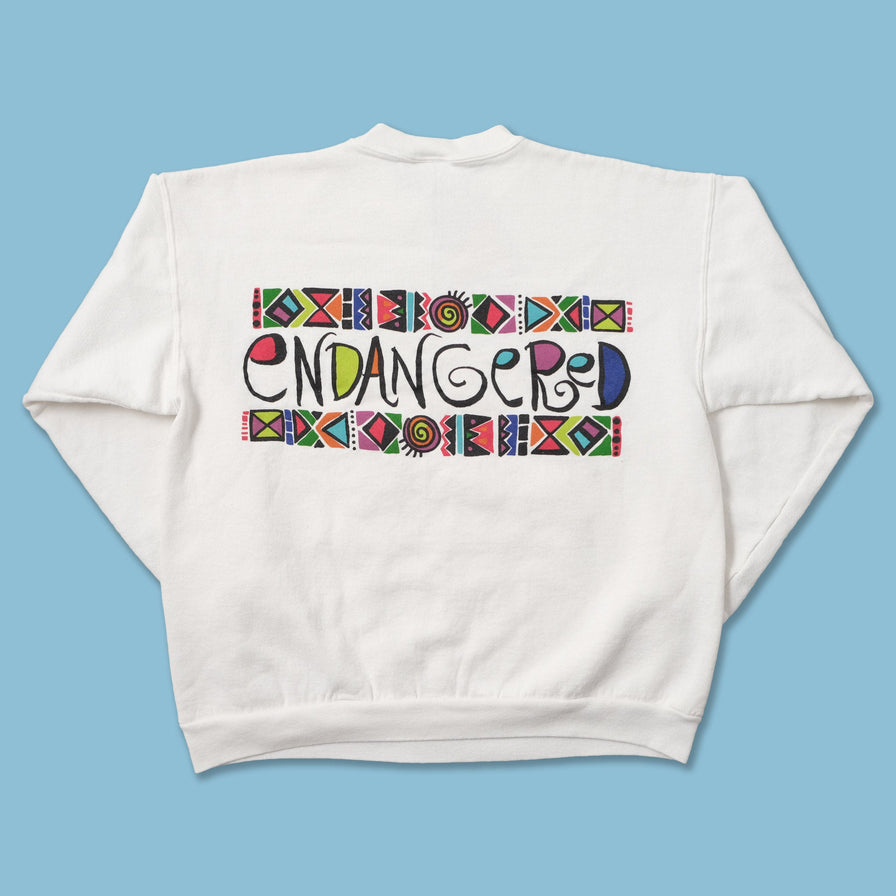 Vintage Animals Endangered Sweater Medium 