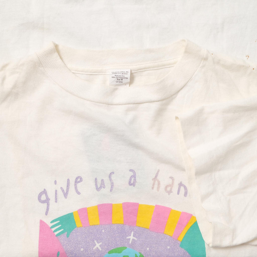 Vintage Give Us A Hand T-Shirt Medium 
