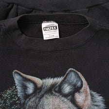Vintage Grey Wolf Sweater Large 