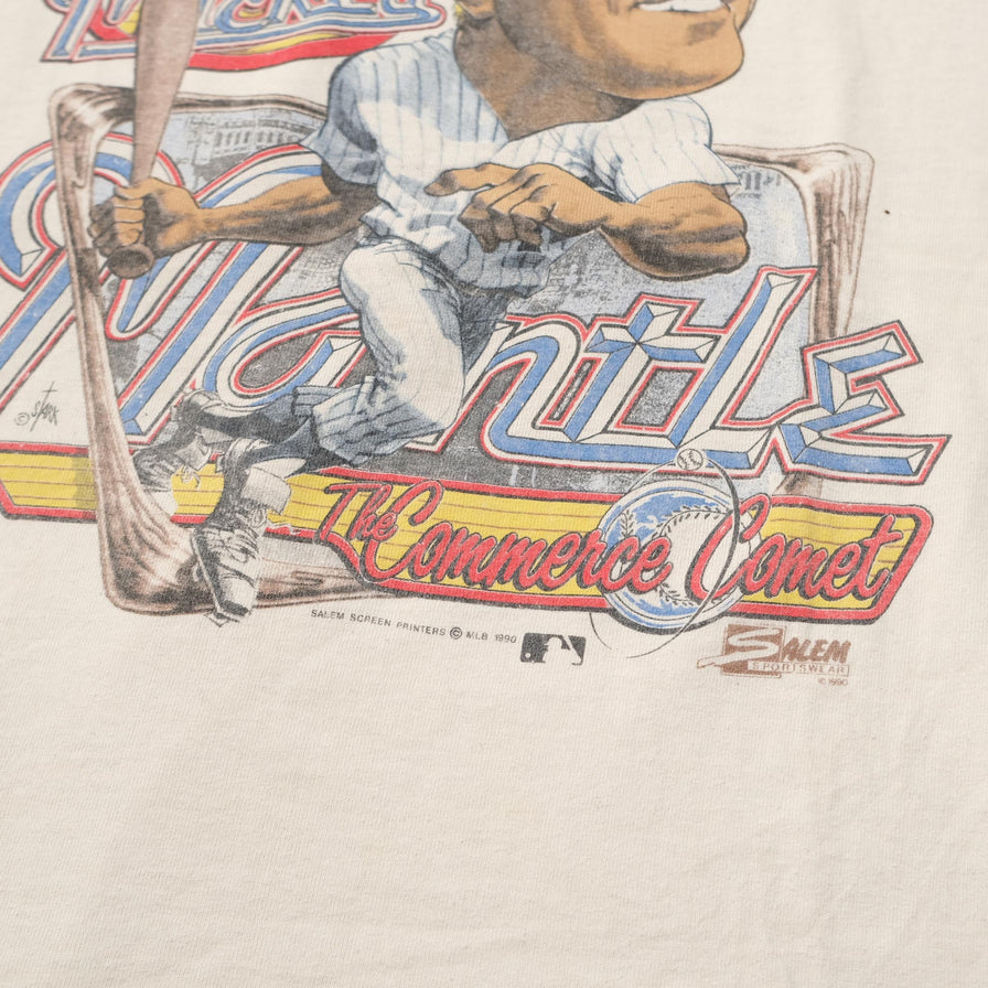 Vintage 1990 Mickey Mantle T-Shirt Small 
