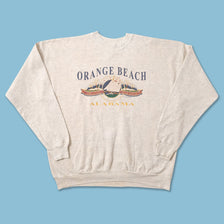 Vintage Orange Beach Alabama Sweater XLarge 