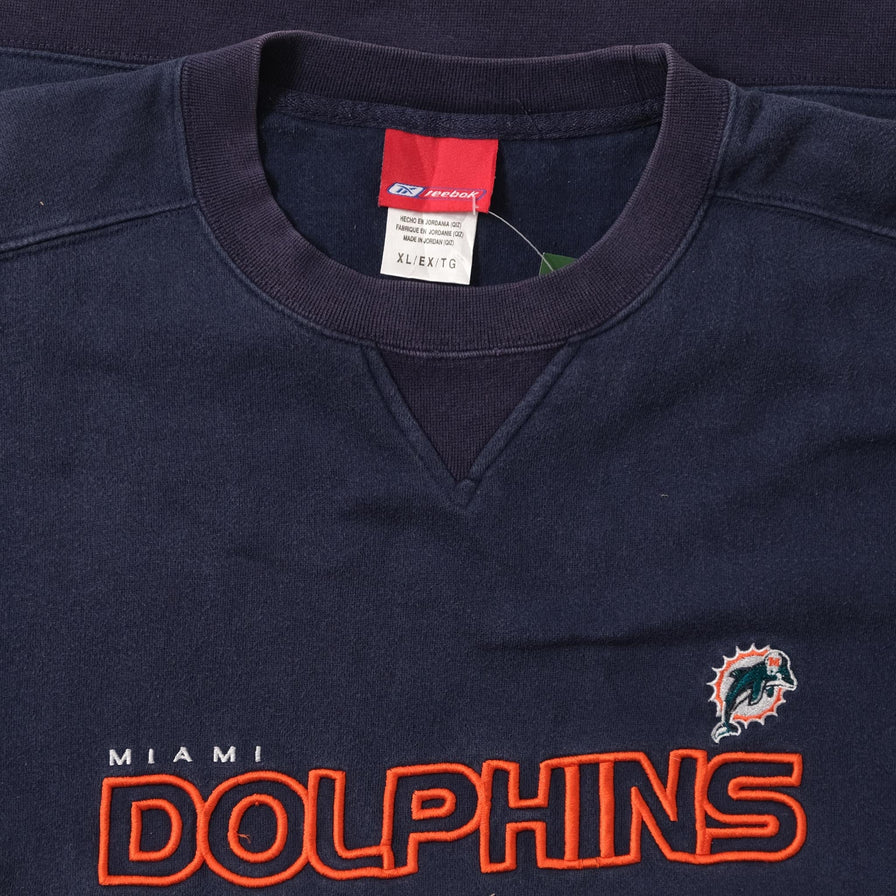 Vintage Reebook Miami Dolphins Sweater XLarge 
