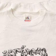Vintage Women's Dogs Sweater Large 