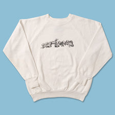 Vintage Women's Dogs Sweater Large 