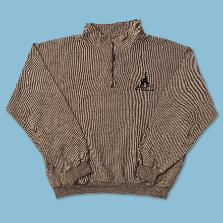 Vintage Disney World Anniversary Q-Zip Sweater Medium 