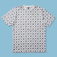 Y2K Raw Blue T-Shirt Large 