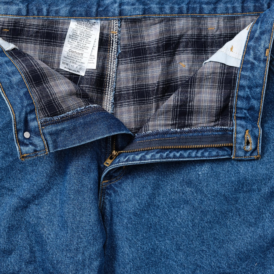 Vintage Carhartt Lined Denim Work Pants 42x30 - Double Double Vintage