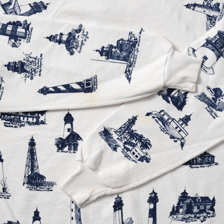 Vintage Lighthouse Sweater Small - Double Double Vintage