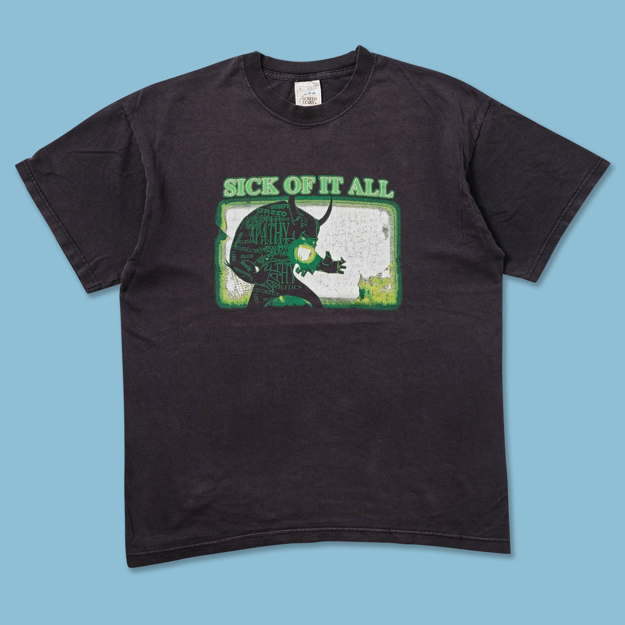 SICK OF IT ALL 90年代?ビンテージTシャツ L SICK OF IT ALL 90年代?ビンテージTシャツ L