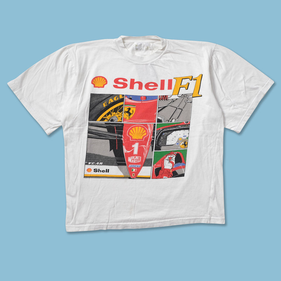 Vintage Shell F1 T-Shirt Large - Double Double Vintage