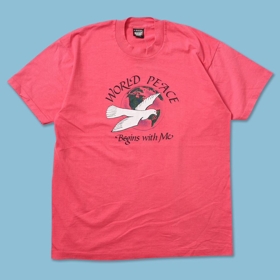 Vintage World Peace T-Shirt Large - Double Double Vintage