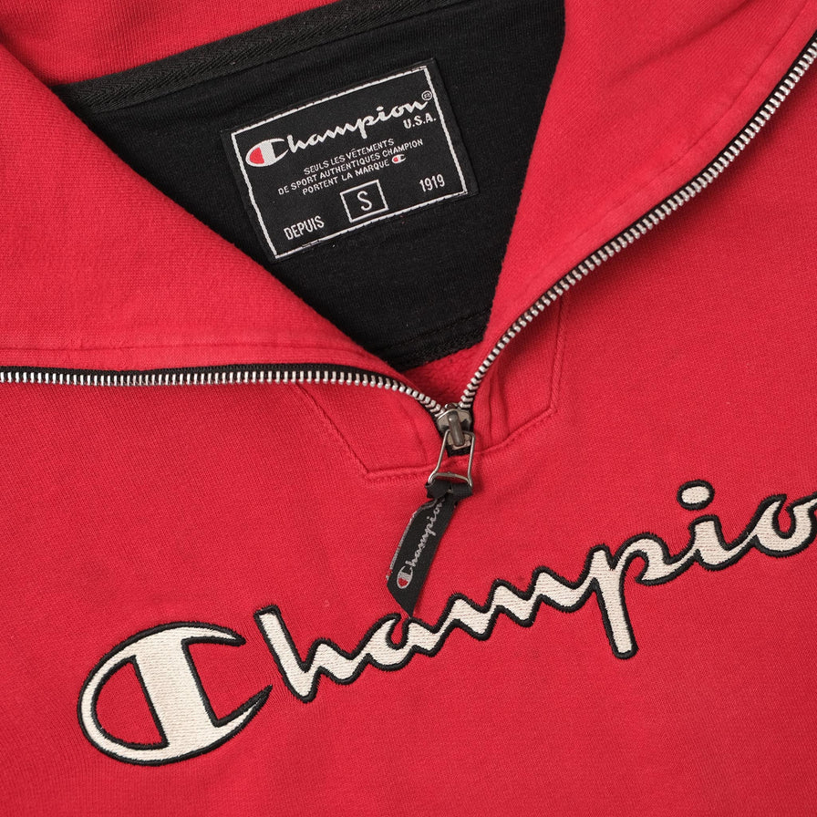 Vintage Champion Q-Zip Sweater Small 