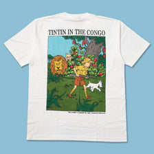 Vintage DS Tintin In The Congo T-Shirt Large 