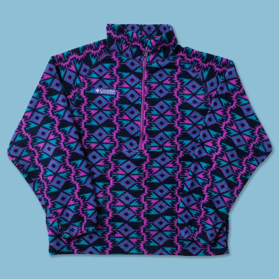 Women's Vintage Columbia Half Zip Fleece Small 