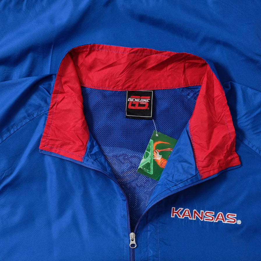 Kansas Jayhawks Half Zip Windbreaker Medium 