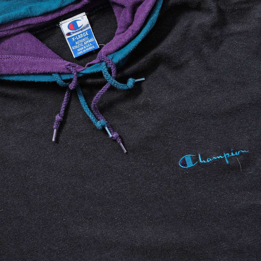 Vintage Champion Longsleeve Hoody Large 