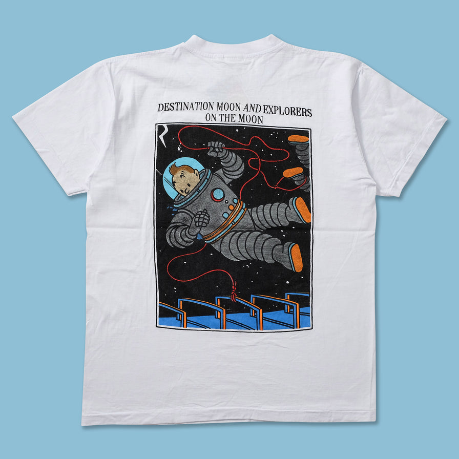 Vintage Tin Tin Destination Moon T-Shirt Large 