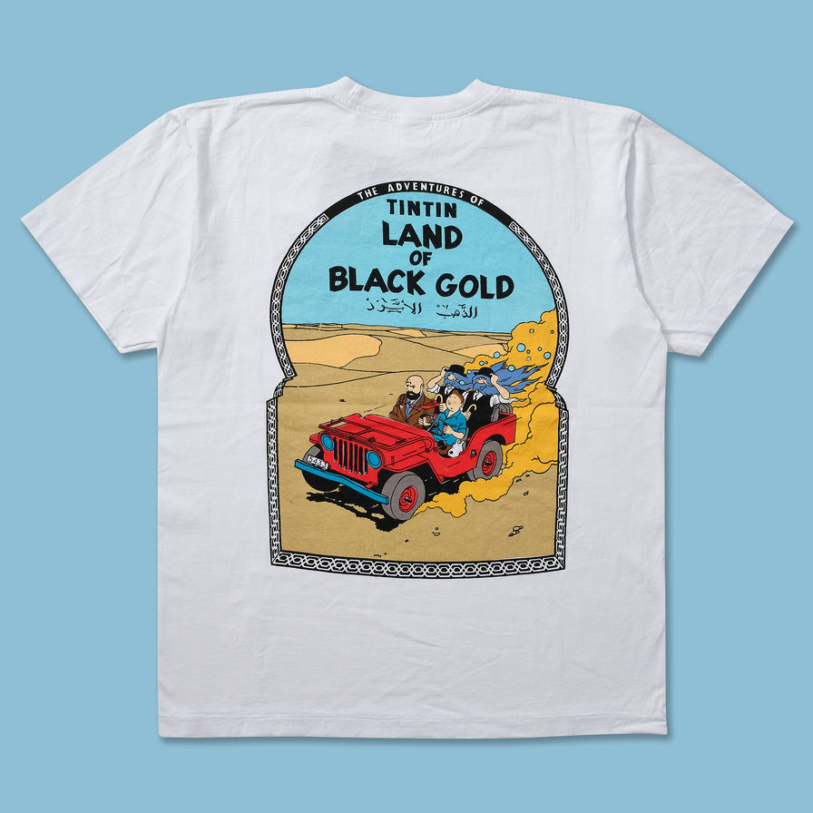 Vintage Tin Tin The Land of Black Gold T-Shirt Medium 