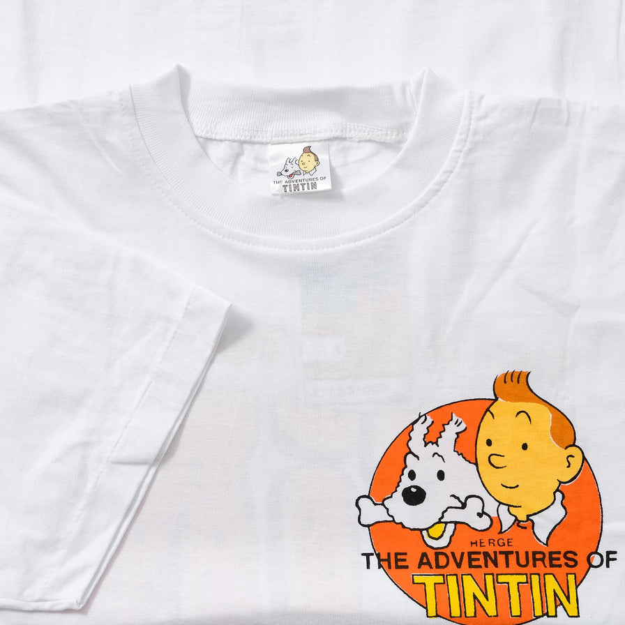 Vintage The Adventures of Tin Tin From Fligth 714 T-Shirt Large 