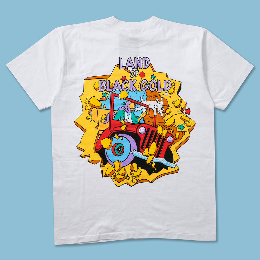 Vintage Tin Tin The Land of Black Gold T-Shirt Large 