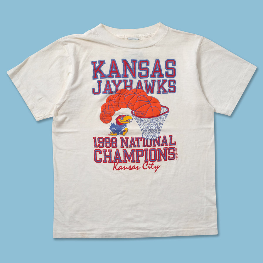 1988 Kansas Jayhawks T-Shirt Medium - Double Double Vintage