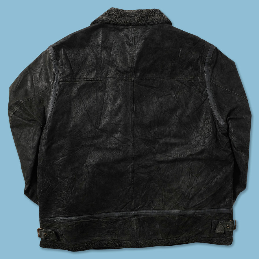 Vintage Leather Jacket XLarge - Double Double Vintage