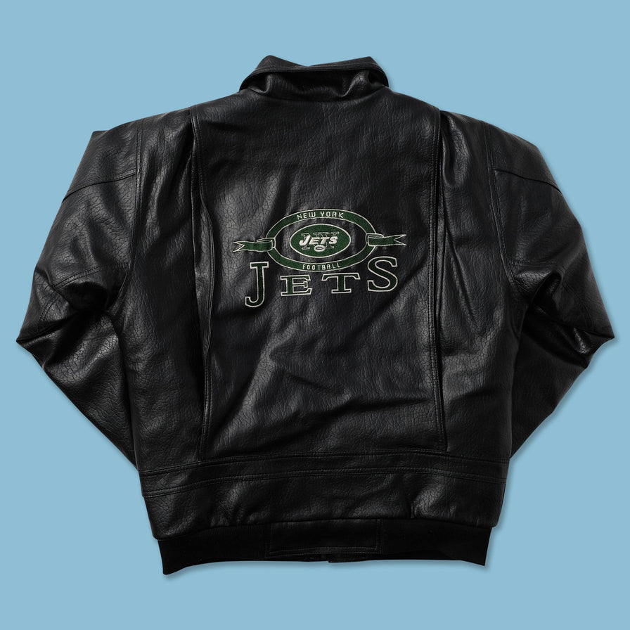 Vintage New York Jets Leather Jacket Small - Double Double Vintage