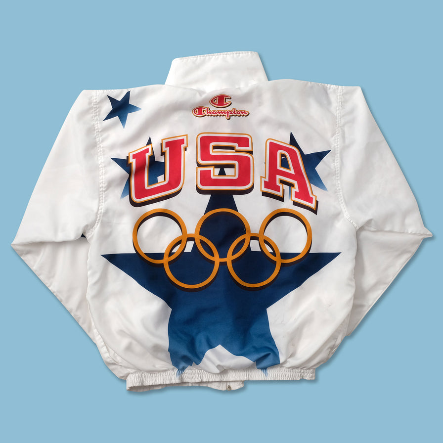 1996 Champion USA Olympic Team Track Jacket Medium - Double Double Vintage