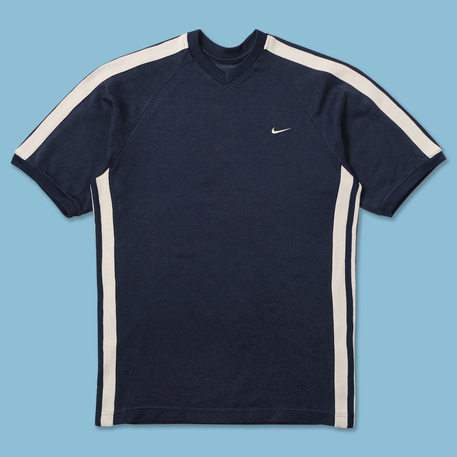 Vintage Nike Mini Swoosh V-Neck Jersey Small 