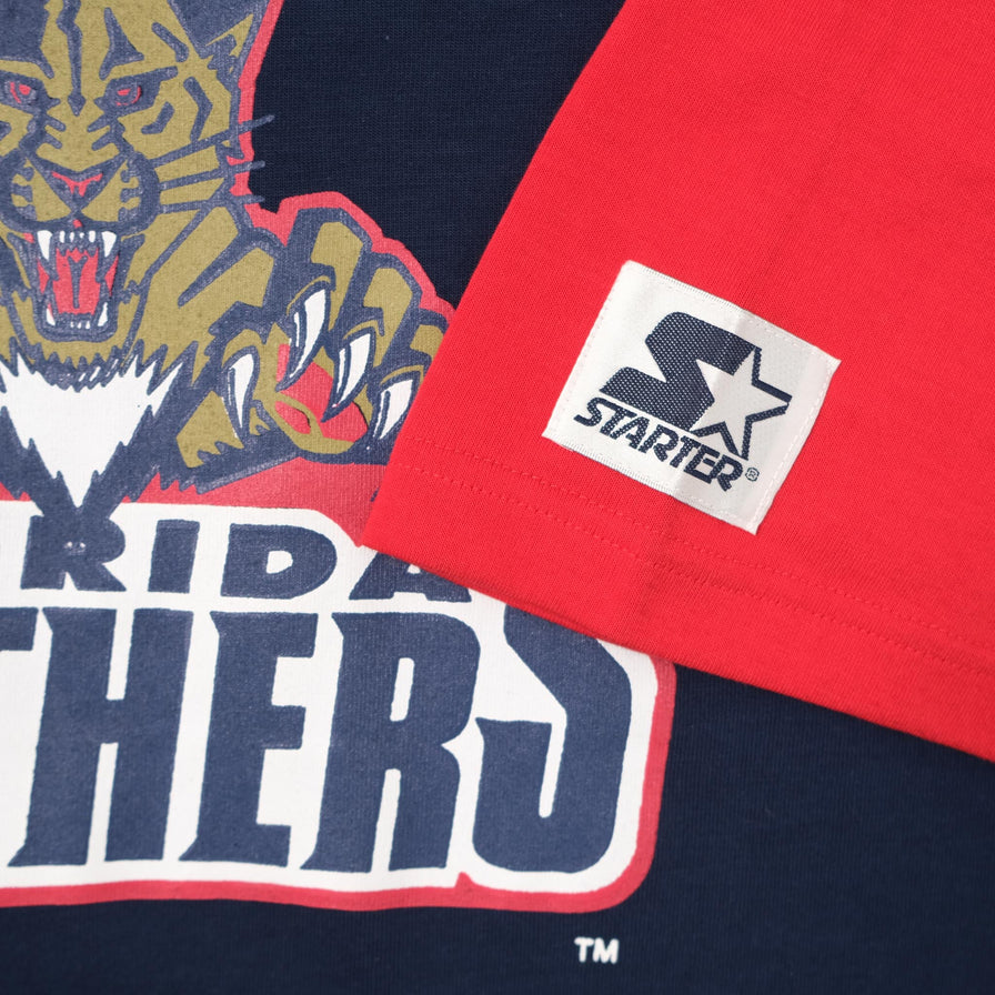 Vintage DS Starter Florida Panthers Hooded T-Shirt Large 