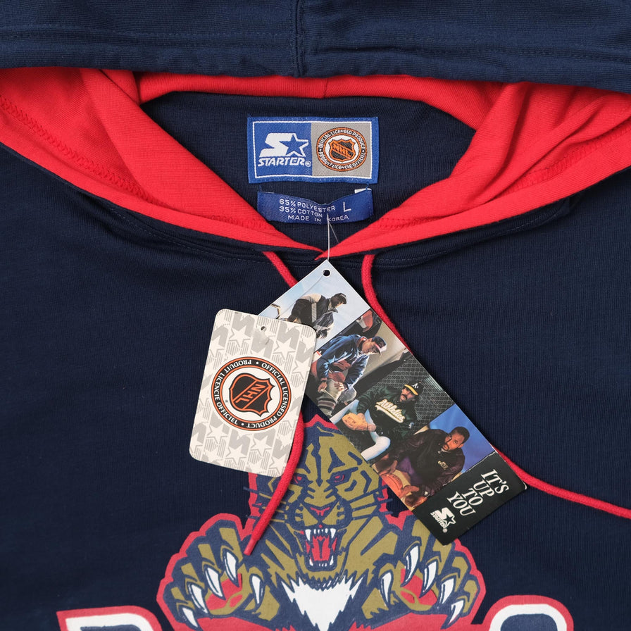 Vintage DS Starter Florida Panthers Hooded T-Shirt Large 