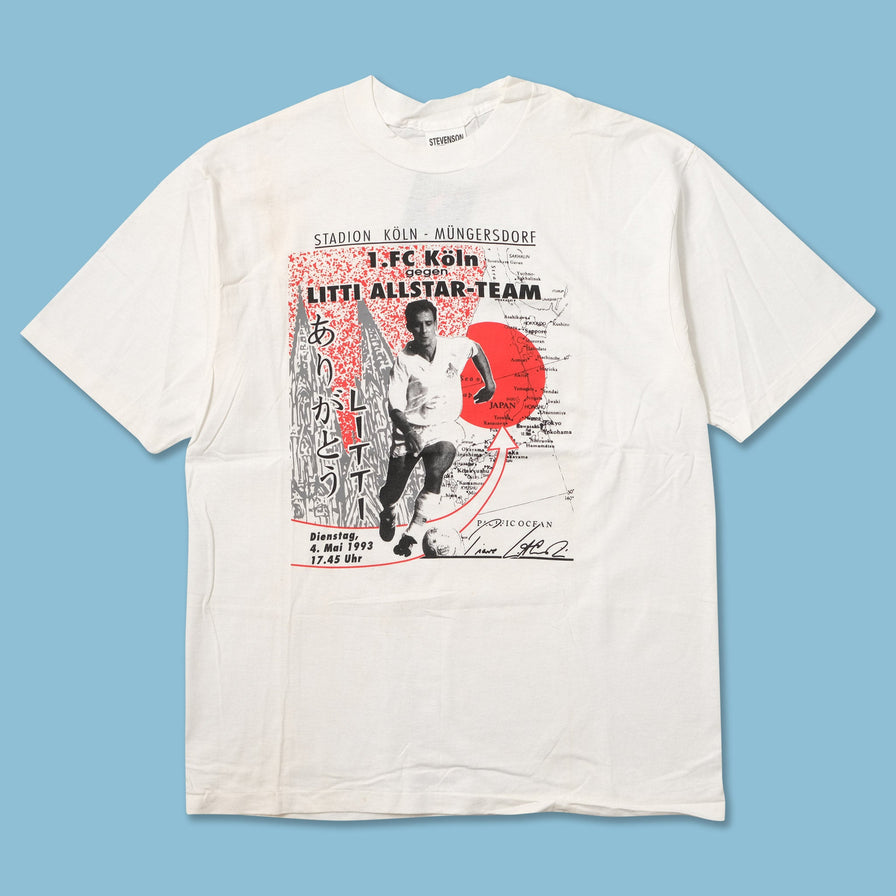 Vintage DS 1993 Litti All Star Team vs. 1. FC Köln T-Shirt Large 