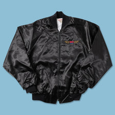 Vintage Satin Bomber Jacket Medium 