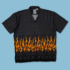 Y2K Flame Shirt XLarge - Double Double Vintage