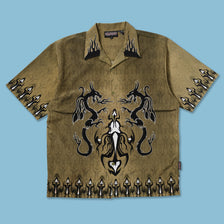 Y2K Flame Shirt XLarge - Double Double Vintage