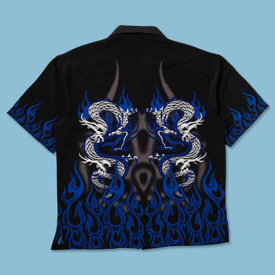Y2K Dragon Shirt XLarge - Double Double Vintage
