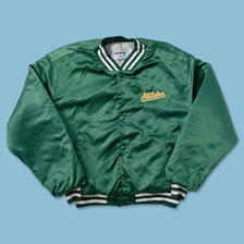 Vintage Oakland Athletics Satin Bomber Jacket Large