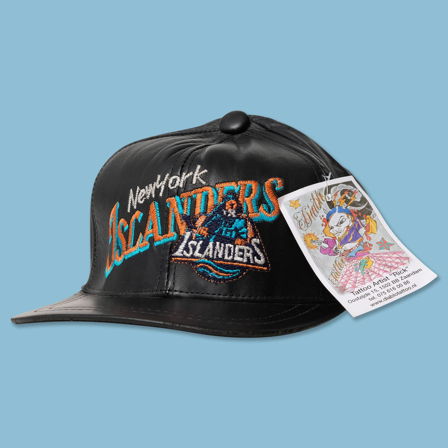 Vintage New York Islanders Leather Snapback - Double Double Vintage