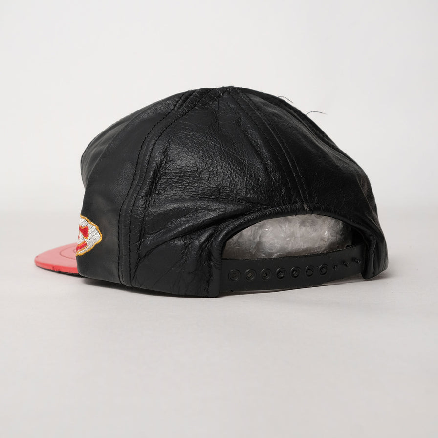 Vintage Kansas City Chiefs Leather Snapback - Double Double Vintage